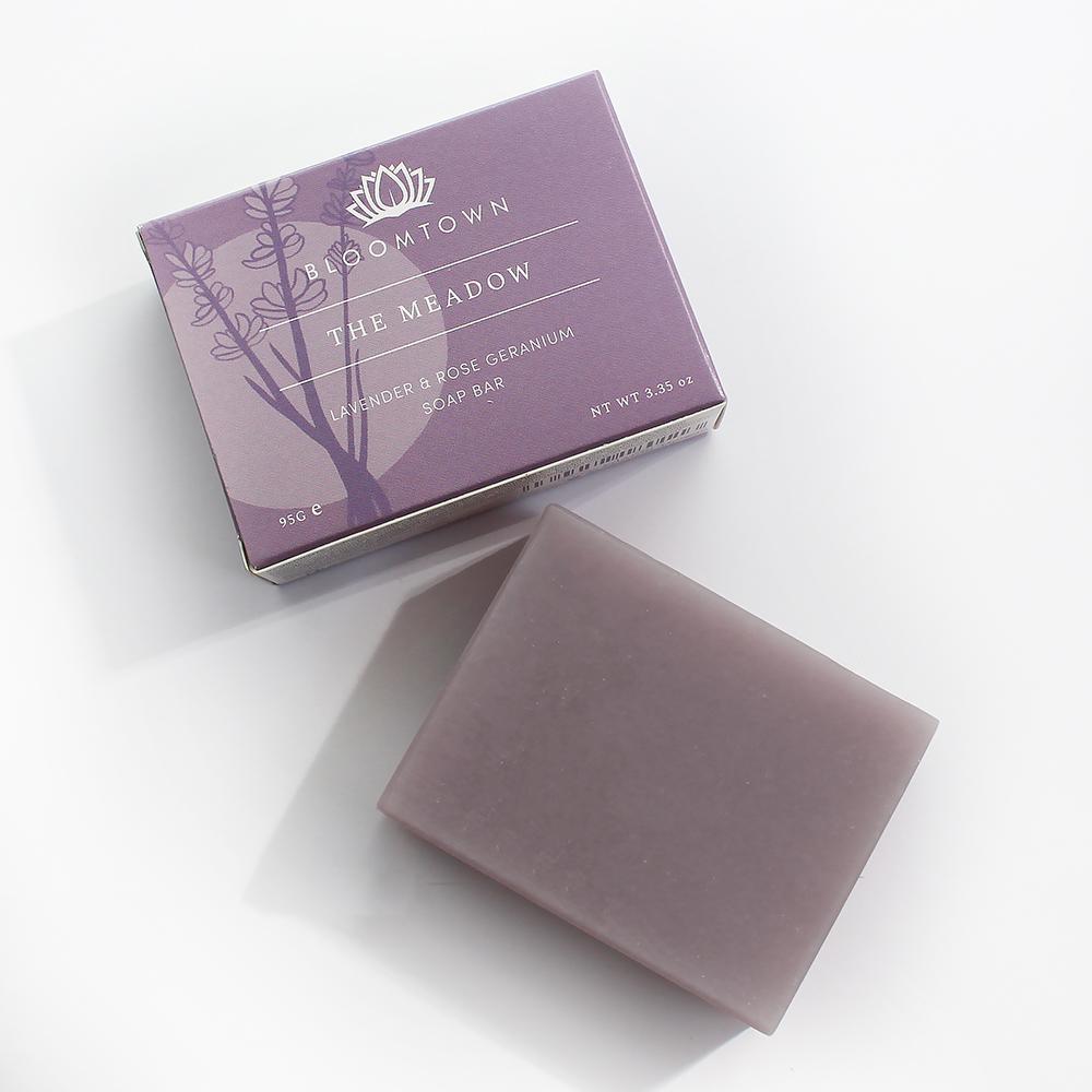 Bloomtowns Nourishing Soap Bar: The Meadow (Lavender & Rose Geranium)