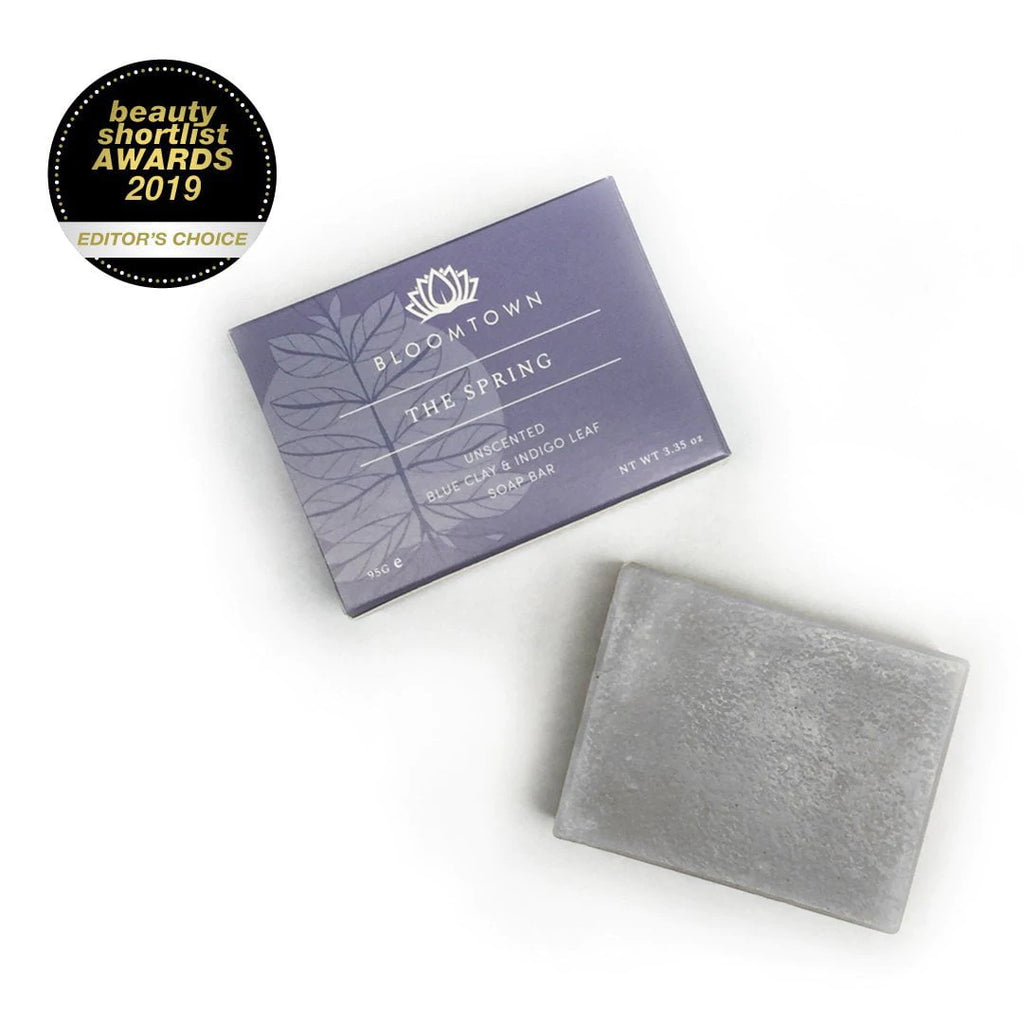 Bloomtown Nourishing Soap Bar: The Spring (Unscented Blue Clay & Indigo Leaf)